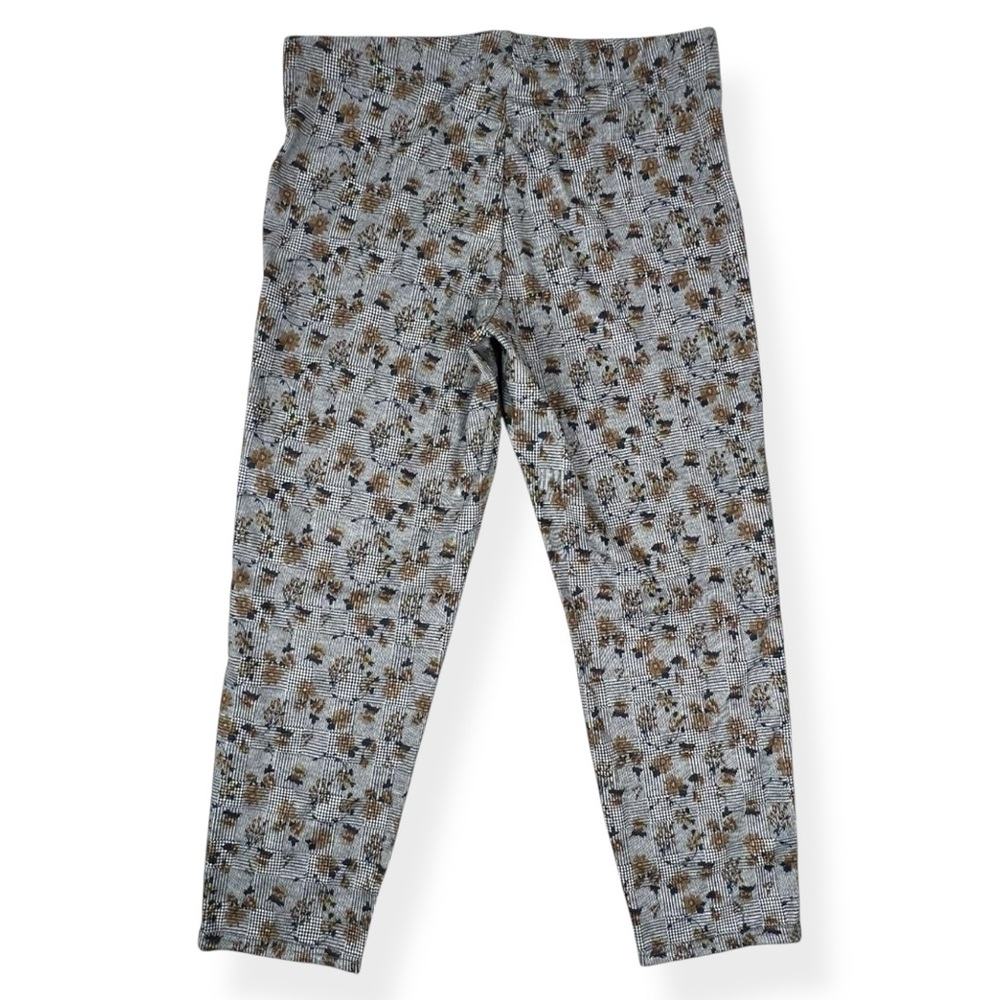 Utopia by HUE Floral Plaid‎ Ponte Loafer Leggings Womens Plus Size 1X NWT - Picture 2 of 7